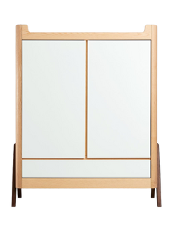 Gaia Baby Hera Wardrobe, Natural/Walnut - view 2, Natural/Walnut