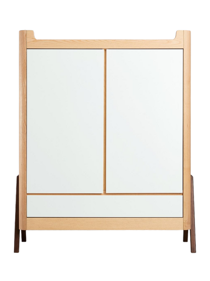 Gaia Baby Hera Wardrobe, Natural/Walnut - view 2, Natural/Walnut