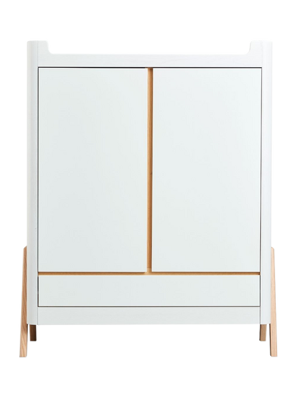 Gaia Baby Hera Wardrobe, Scandi White/Natural, Scandi White/Natural
