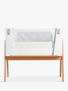 Gaia Baby Hera Co-Sleep Crib, Scandi White/Natural
