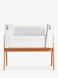 Gaia Baby Hera Co-Sleep Crib, Scandi White/Natural