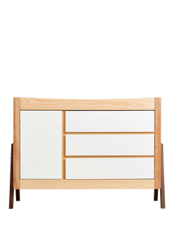 Gaia Baby Hera Scandi Dresser, Natural/Walnut, Natural/Walnut
