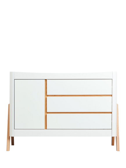 Gaia Baby Hera Dresser, Scandi White/Natural - view 2, Scandi White/Natural