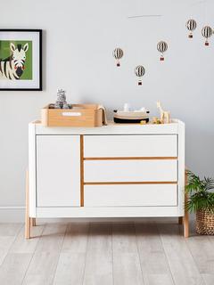 Gaia Baby Hera Dresser, Scandi White/Natural