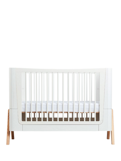 Gaia Baby Hera Cot, Scandi White/Natural