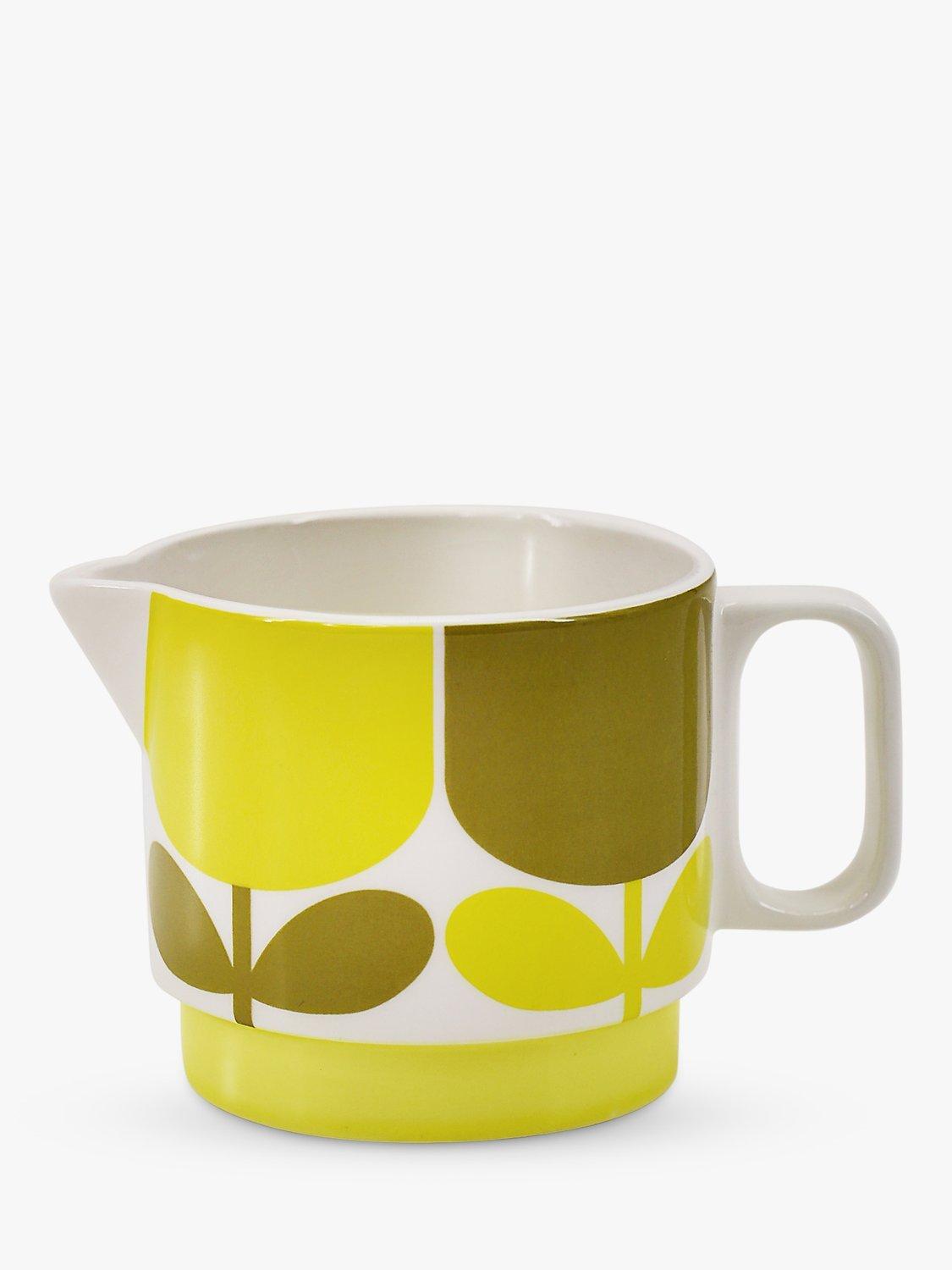 Orla Kiely Atomic Flower Bone China Milk Jug, 350ml, Green