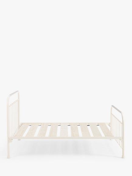 Wrought Iron And Brass Bed Co. Edward Slatted Bed Frame, Super King Size - view 2, Ivory