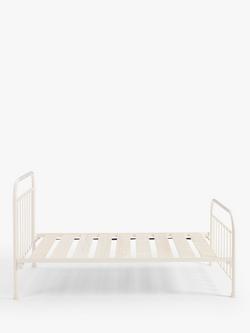 Wrought Iron And Brass Bed Co. Edward Slatted Bed Frame, Small Double - view 2, Ivory
