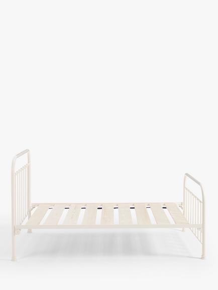 Wrought Iron And Brass Bed Co. Edward Slatted Bed Frame, Small Double - view 2, Ivory
