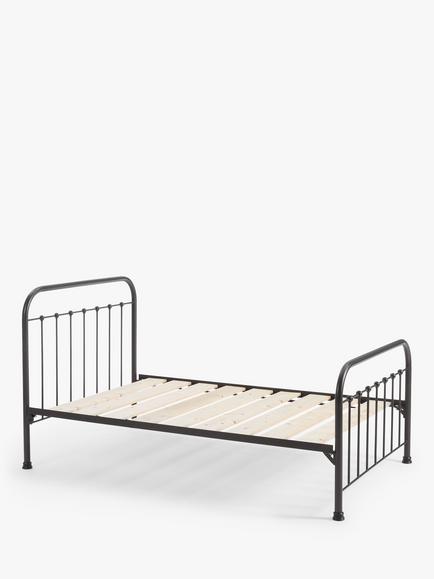 Wrought Iron And Brass Bed Co. Edward Slatted Bed Frame, Small Double, Bronze