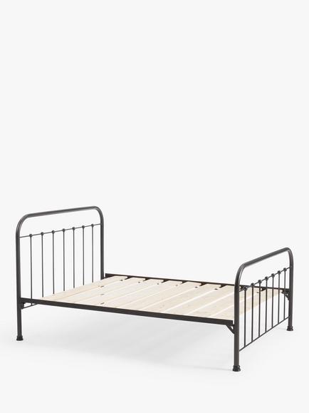 Wrought Iron And Brass Bed Co. Edward Iron Bed Frame, Double, Bronze, Bronze