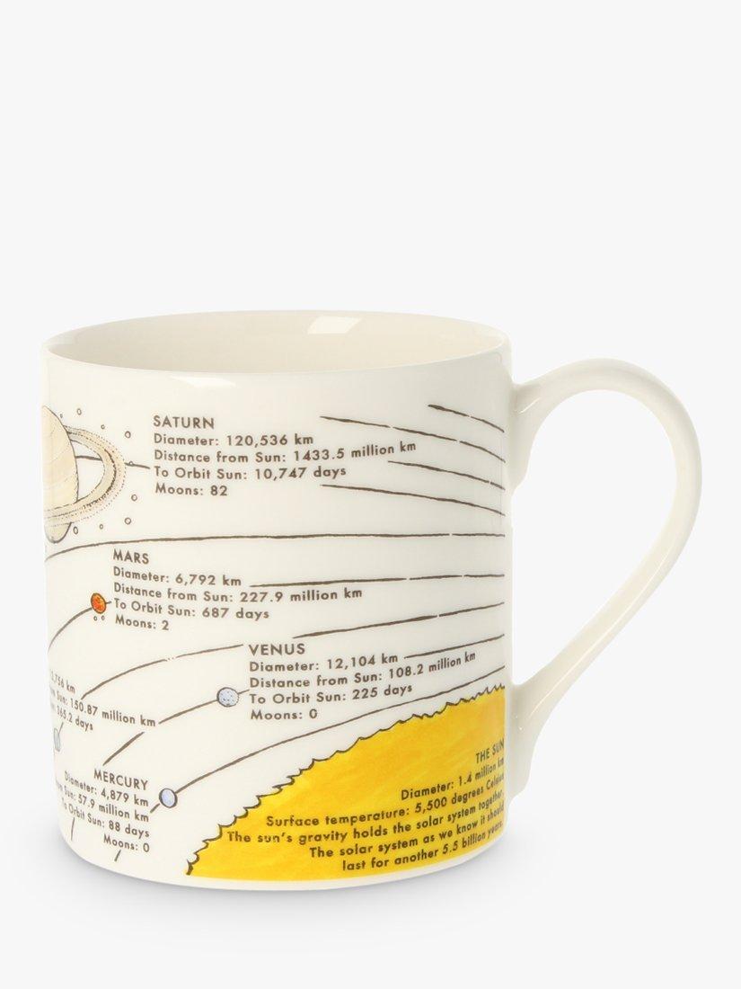 McLaggan Smith Picturemaps Solar System Bone China Mug, 350ml, White/Multi