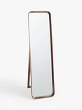 John Lewis Mid Century Freestanding Full-Length Wood Cheval Mirror, 165 x 45cm, Walnut