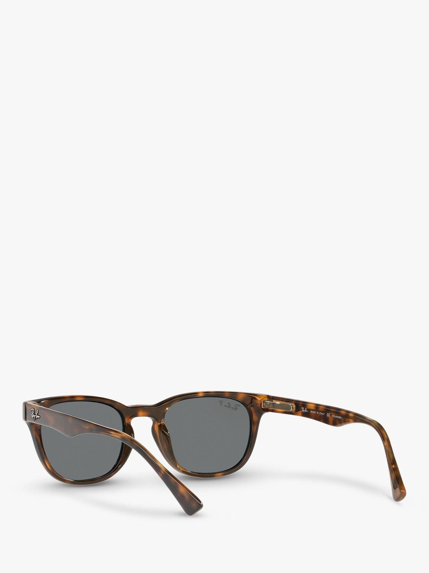 Product image 6 of 10, which shows Ray-Ban RB4140 Women's Polarised Square Sunglasses, Tortoise/Grey