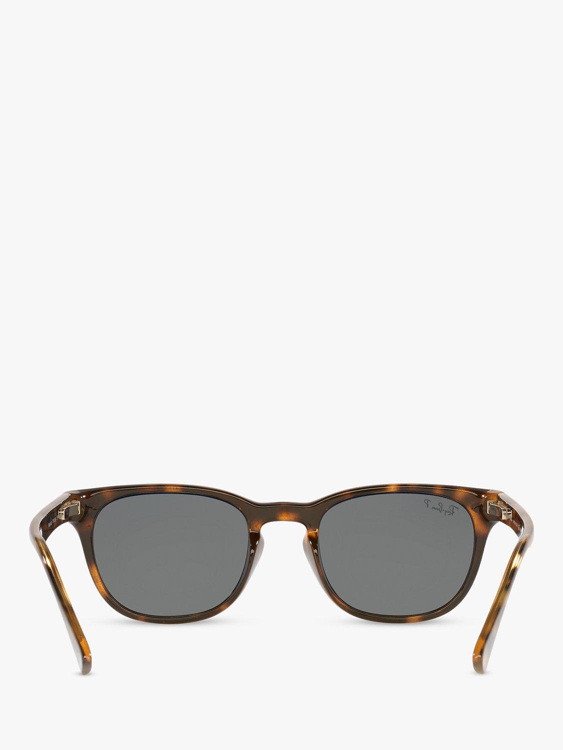 Product image 7 of 10, which shows Ray-Ban RB4140 Women's Polarised Square Sunglasses, Tortoise/Grey