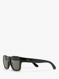 Ray-Ban RB4194 Unisex Square Sunglasses, Black/Green