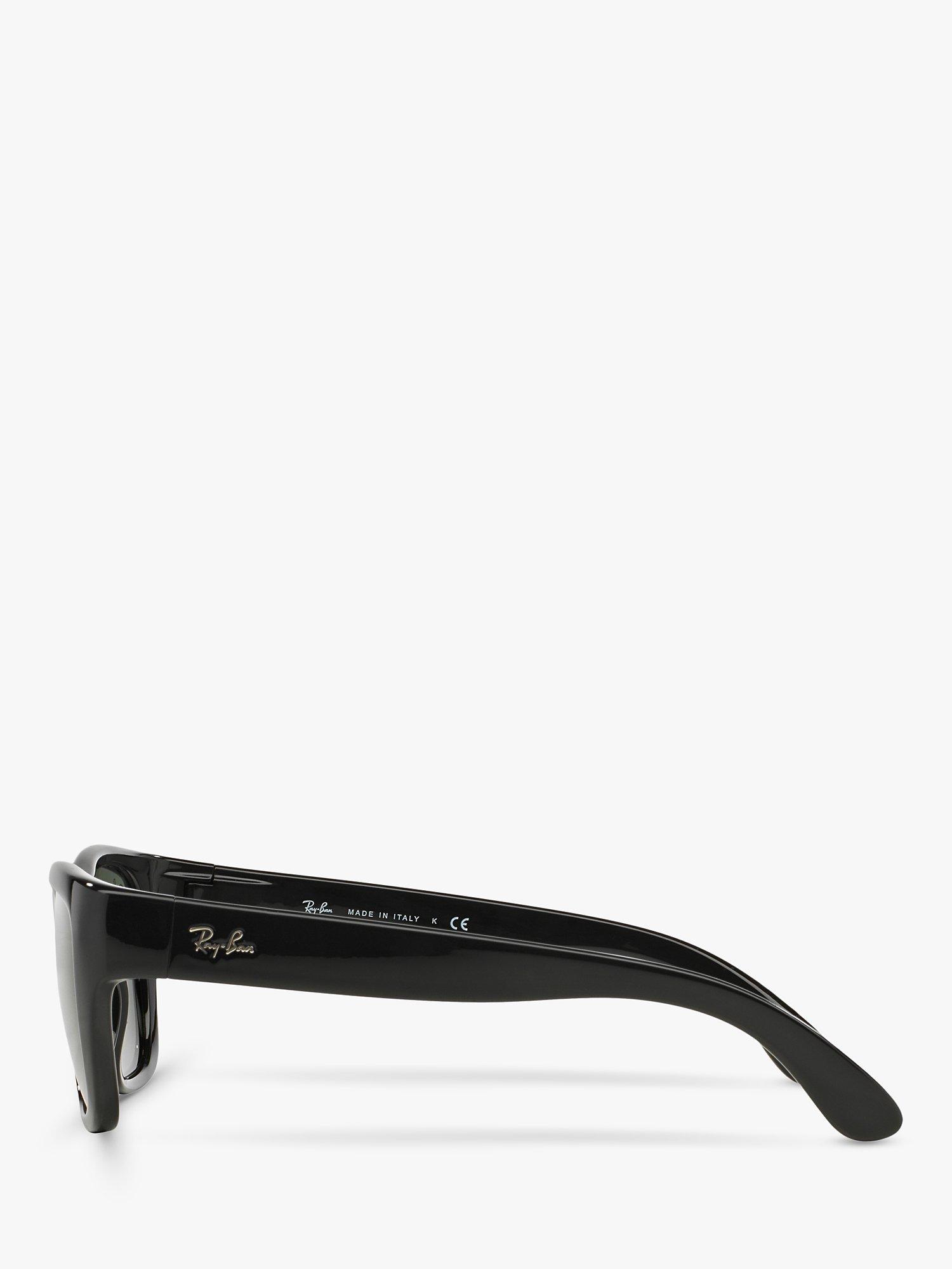 Product image 4 of 8, which shows Ray-Ban RB4194 Unisex Square Sunglasses, Black/Green