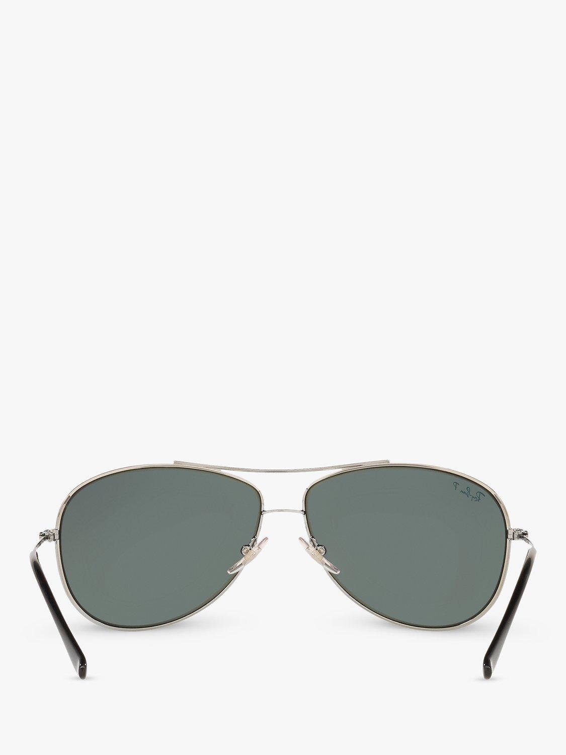 Product image 6 of 10, which shows Ray-Ban RB3293 Men's Polarised Aviator Sunglasses, Gunmetal/Green