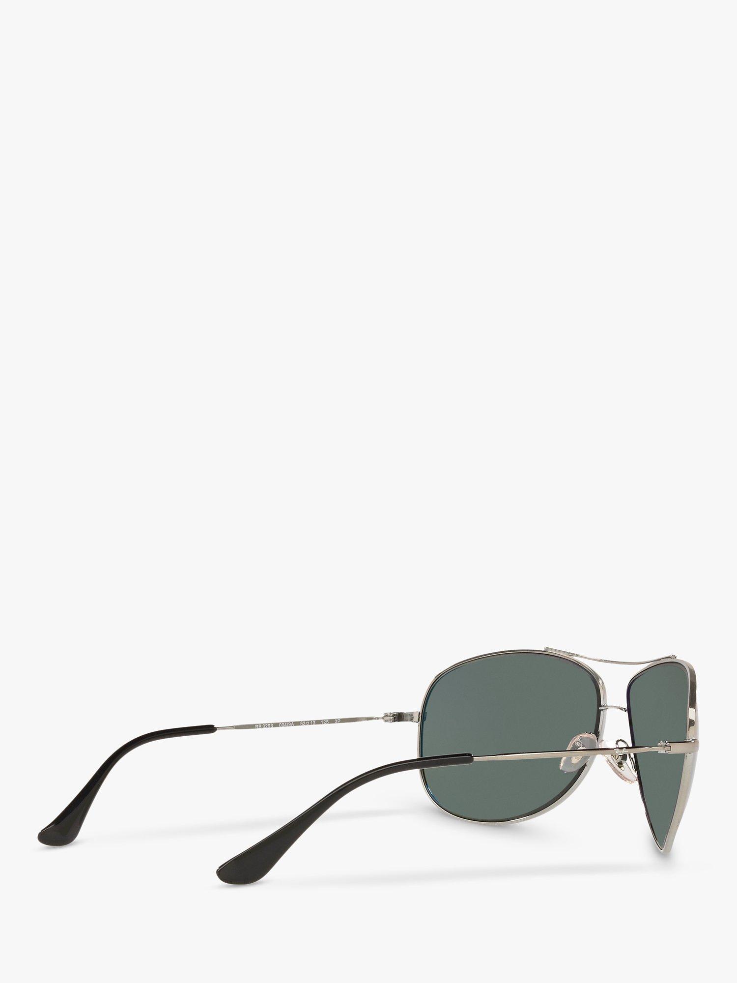 Product image 8 of 10, which shows Ray-Ban RB3293 Men's Polarised Aviator Sunglasses, Gunmetal/Green