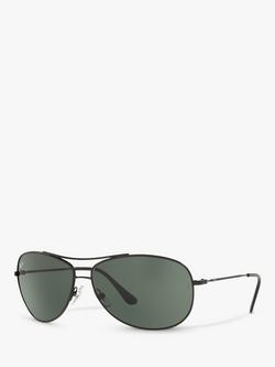 Ray-Ban RB3293 Men's Aviator Sunglasses, Black/Green, Black/Green