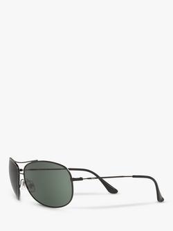 Ray-Ban RB3293 Men's Aviator Sunglasses, Black/Green - view 2, Black/Green