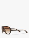 Ray-Ban RB4162 Men's Pilot Sunglasses, Light Havana/Brown