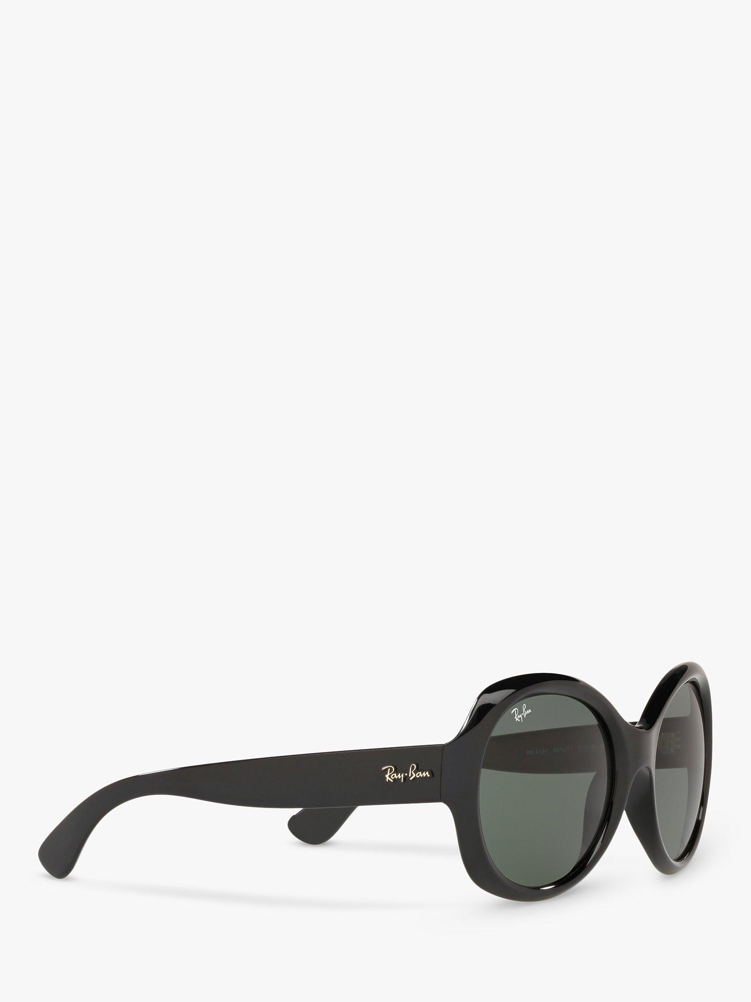 Product image 9 of 9, which shows Ray-Ban RB4191 Women's Round Sunglasses, Black/Green