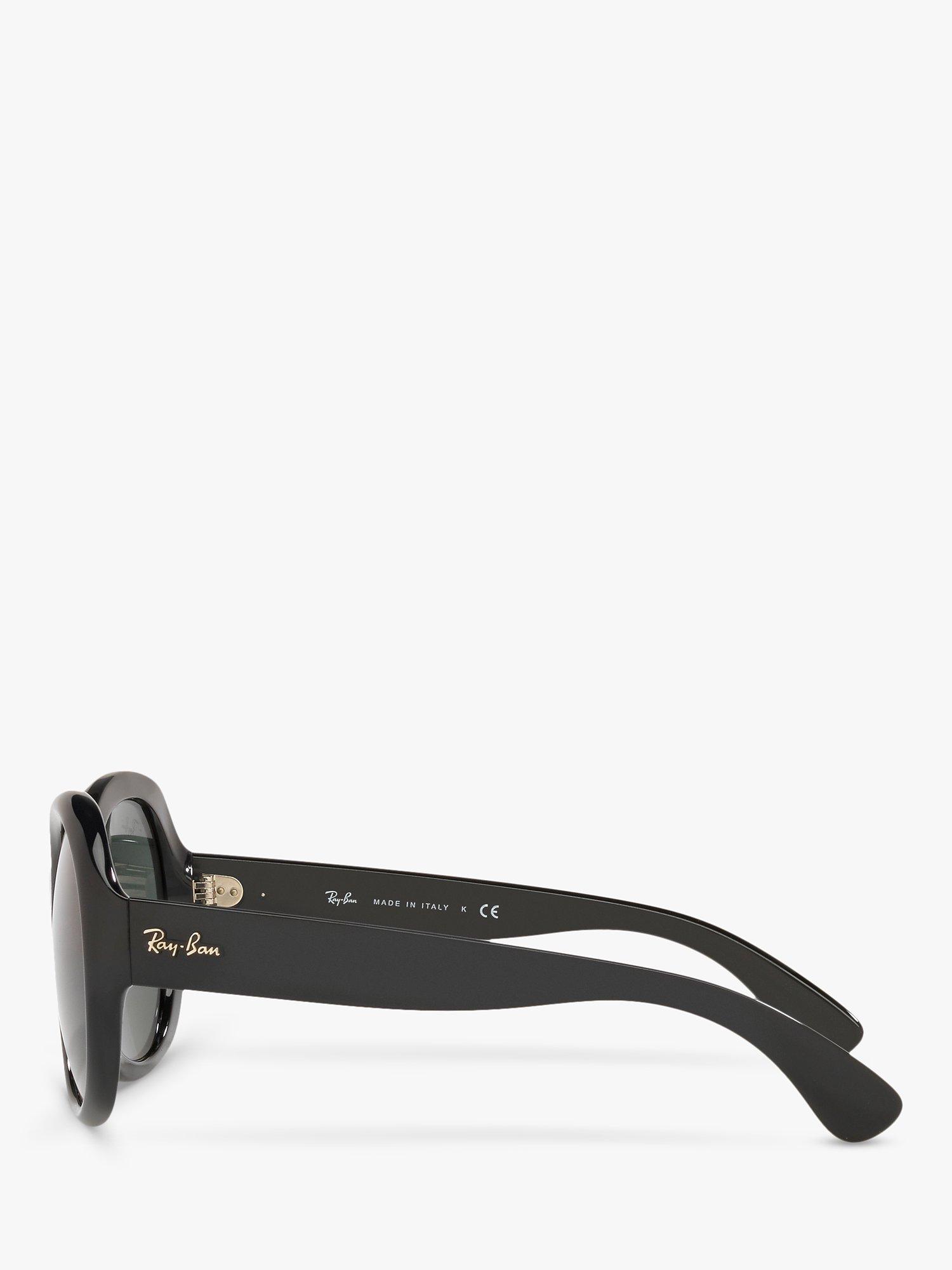 Product image 3 of 9, which shows Ray-Ban RB4191 Women's Round Sunglasses, Black/Green