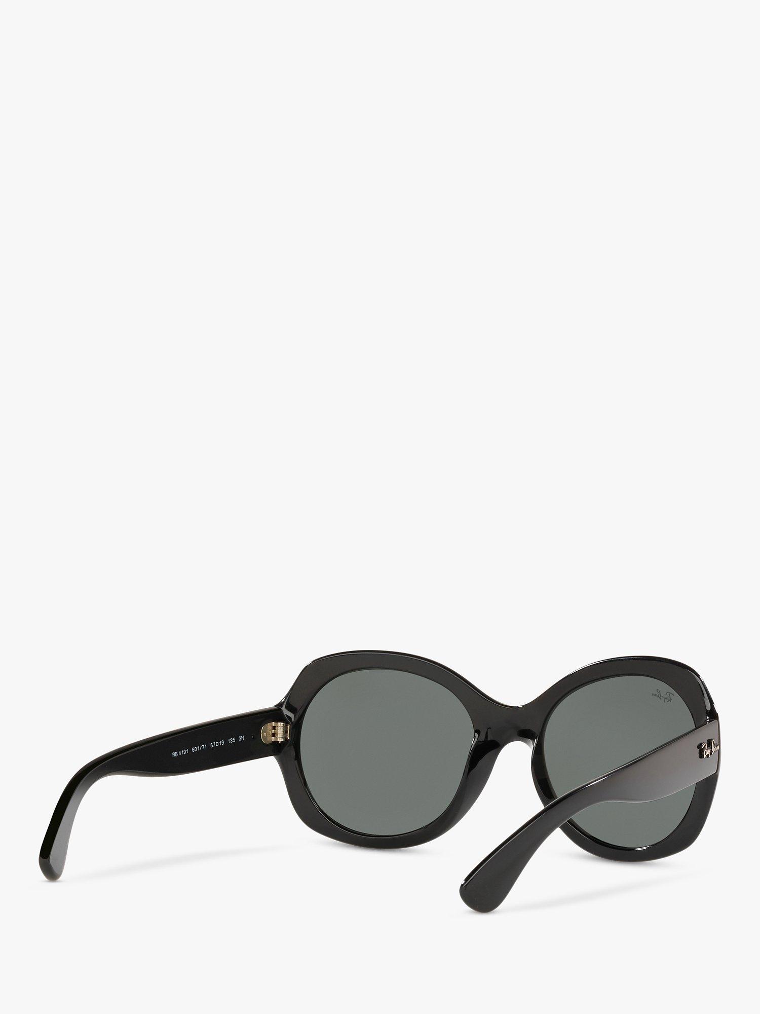 Product image 7 of 9, which shows Ray-Ban RB4191 Women's Round Sunglasses, Black/Green