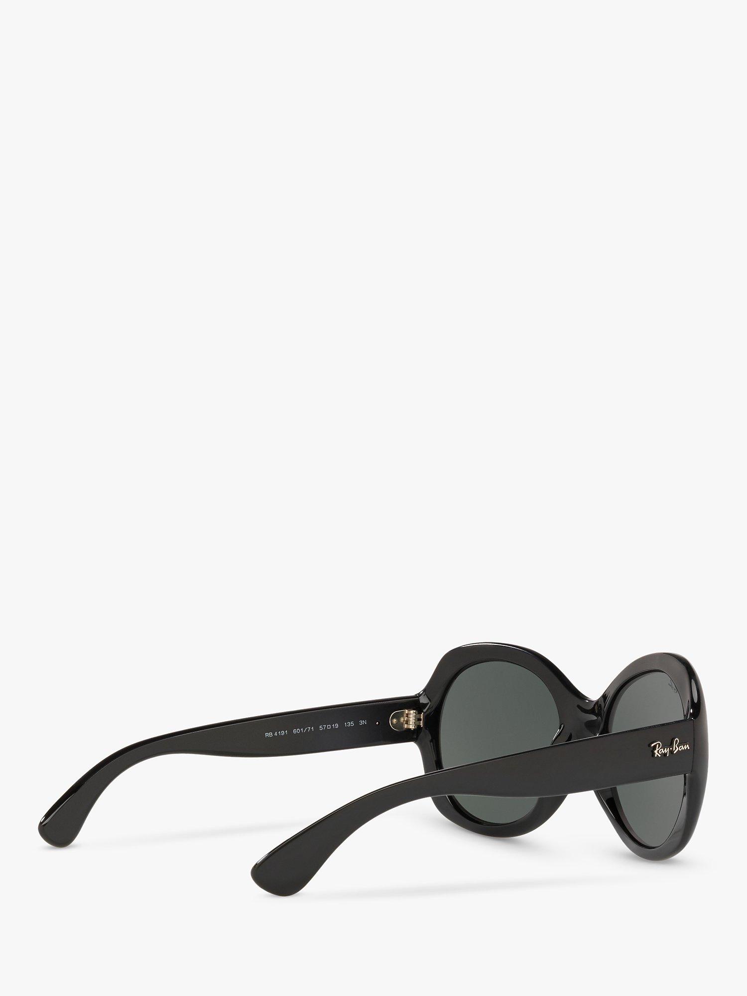 Product image 8 of 9, which shows Ray-Ban RB4191 Women's Round Sunglasses, Black/Green