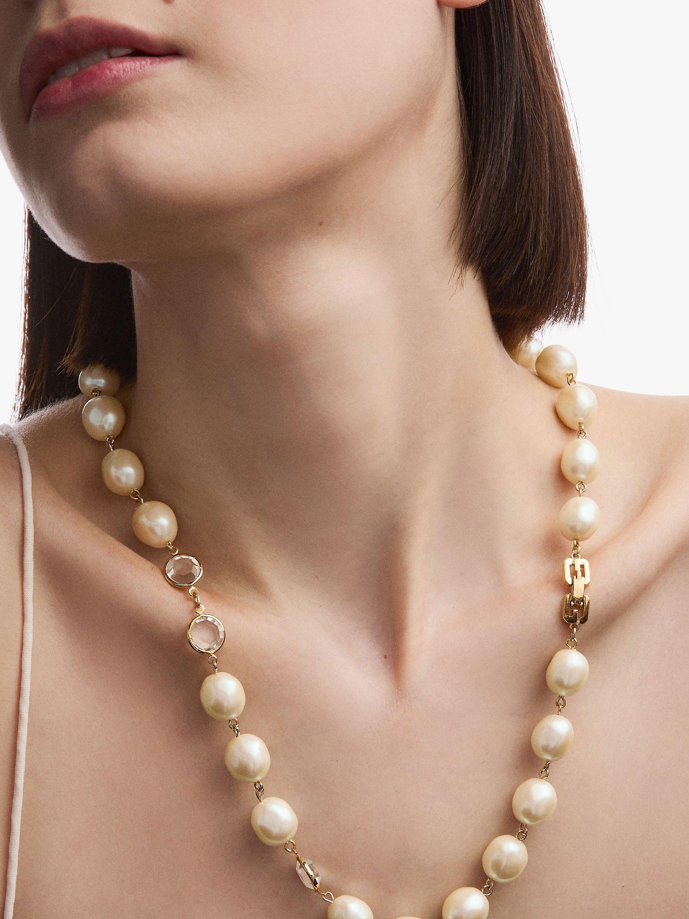Product image 2 of 3, which shows Susan Caplan Pre-Loved Givenchy Faux Pearl Necklace, Made Circa 1990s