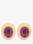 Susan Caplan Pre-Loved Dior Gold Plated Swarovski Crystal Clip-On Earrings, Dated Circa 1980s