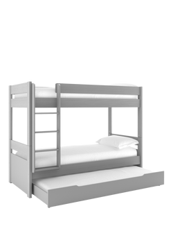 Stompa Detachable Bunk Bed with Trundle Drawer, Extra Long Single, Grey - view 2, Grey