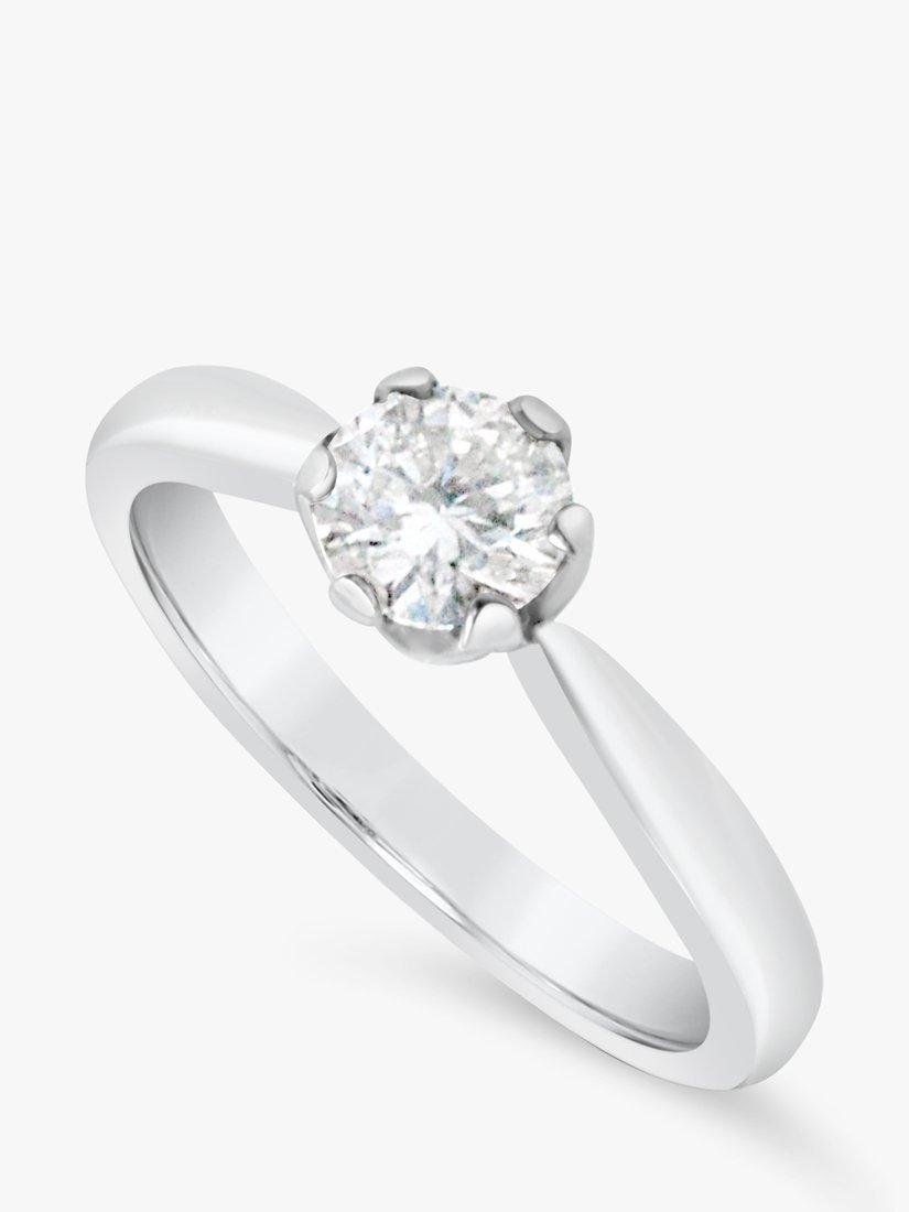 Product image 3 of 5, which shows Milton & Humble Jewellery Pre-Loved 18ct White Gold Round Solitaire Diamond Ring