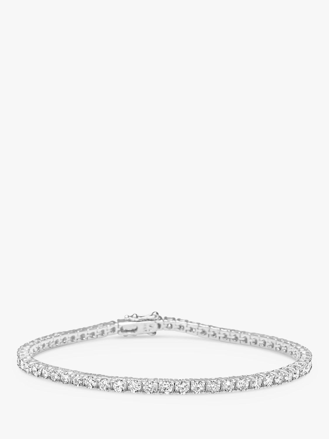 Product image 1 of 4, which shows Milton & Humble Jewellery Pre-Loved 18ct White Gold Diamond Tennis Bracelet
