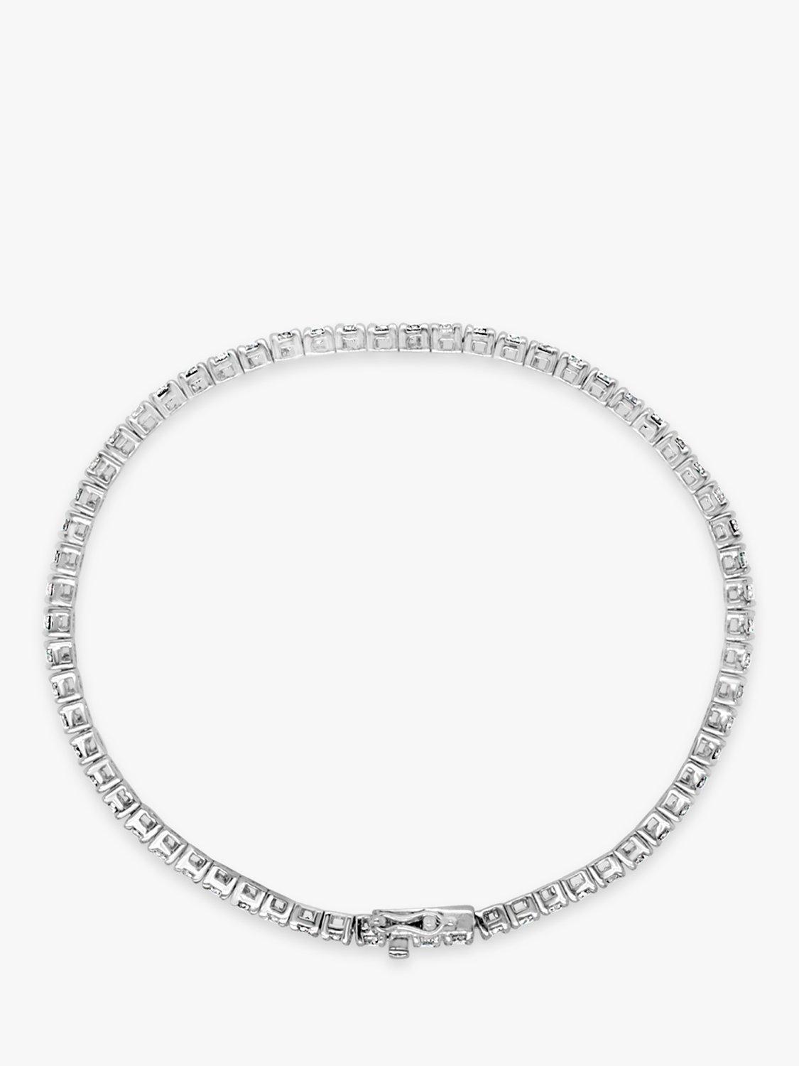 Product image 4 of 4, which shows Milton & Humble Jewellery Pre-Loved 18ct White Gold Diamond Tennis Bracelet