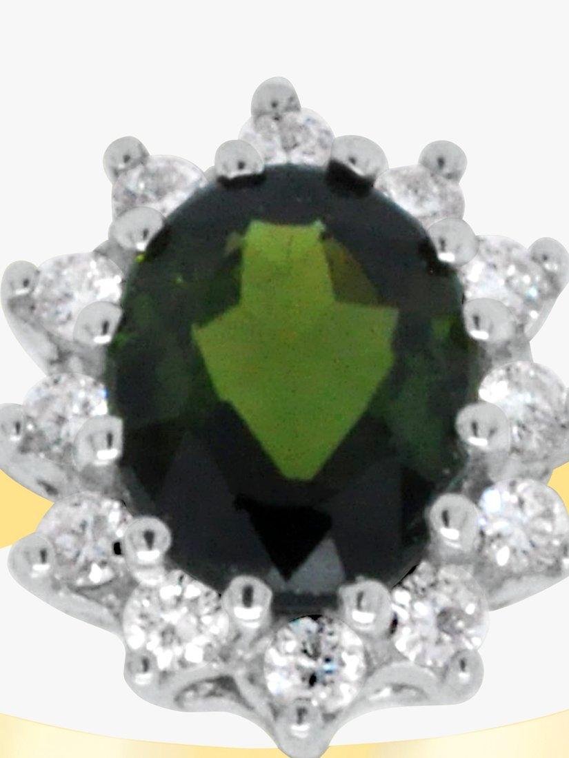 Product image 4 of 5, which shows Milton & Humble Jewellery Pre-Loved 18ct White & Yellow Gold Tourmaline & Diamond Ring, Dated 1985