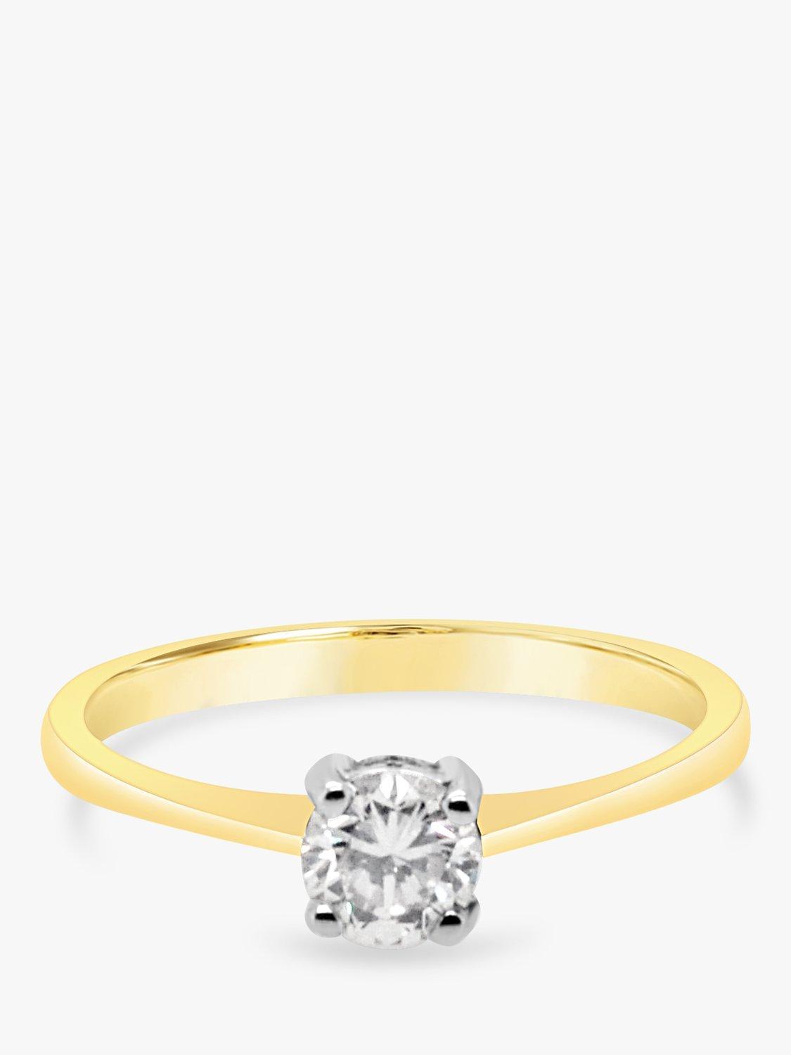 Product image 3 of 6, which shows Milton & Humble Jewellery Pre-Loved 18ct White & Yellow Gold Solitaire Diamond Ring