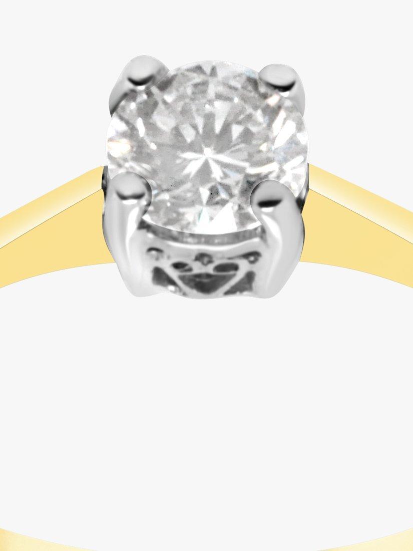 Product image 4 of 6, which shows Milton & Humble Jewellery Pre-Loved 18ct White & Yellow Gold Solitaire Diamond Ring