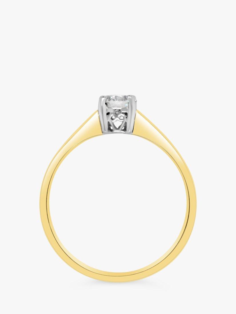Product image 5 of 6, which shows Milton & Humble Jewellery Pre-Loved 18ct White & Yellow Gold Solitaire Diamond Ring
