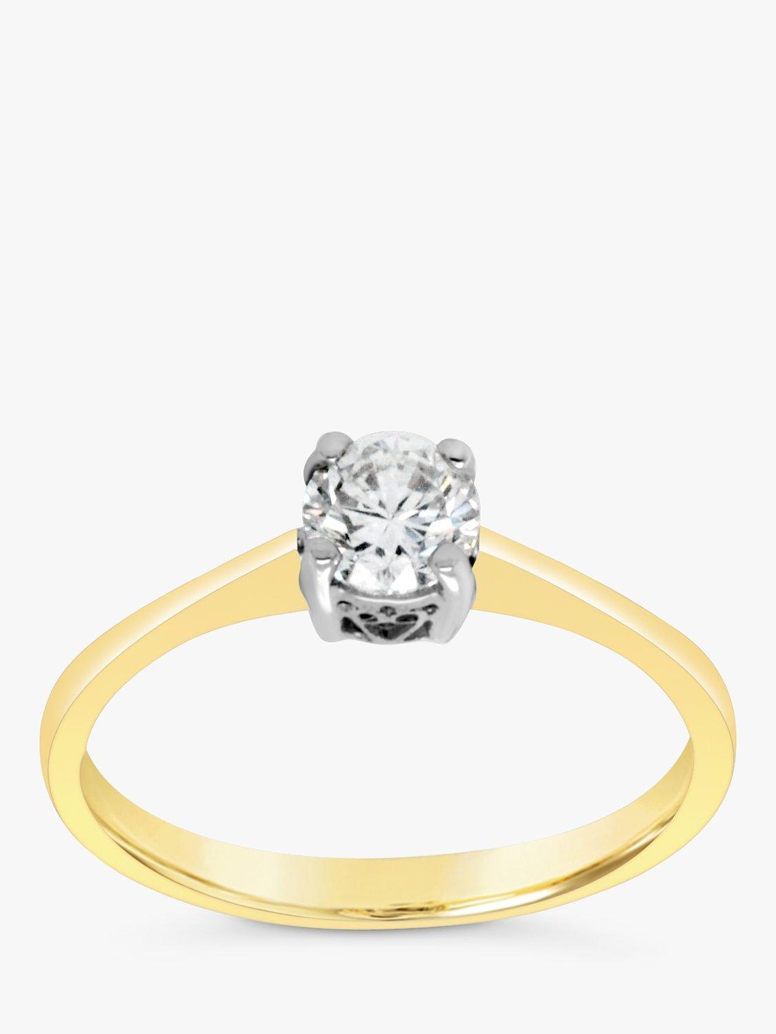 Product image 6 of 6, which shows Milton & Humble Jewellery Pre-Loved 18ct White & Yellow Gold Solitaire Diamond Ring