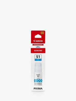 Canon GI-51 Printer Ink Bottle, Cyan