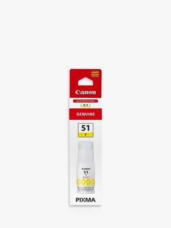 Canon GI-51 Printer Ink Bottle, Yellow