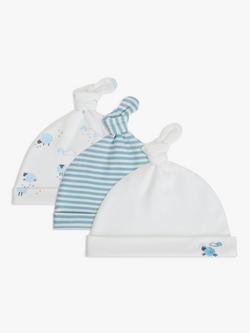John Lewis Baby Sheep Hat, Pack of 3, Blue