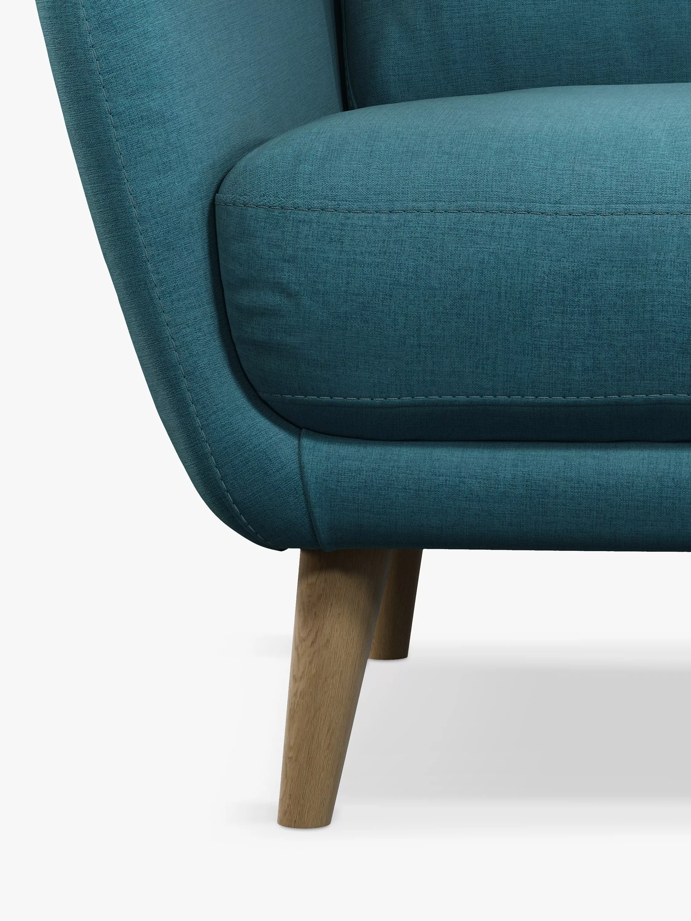 John Lewis Arlo Armchair Light Leg Soft Weave Teal