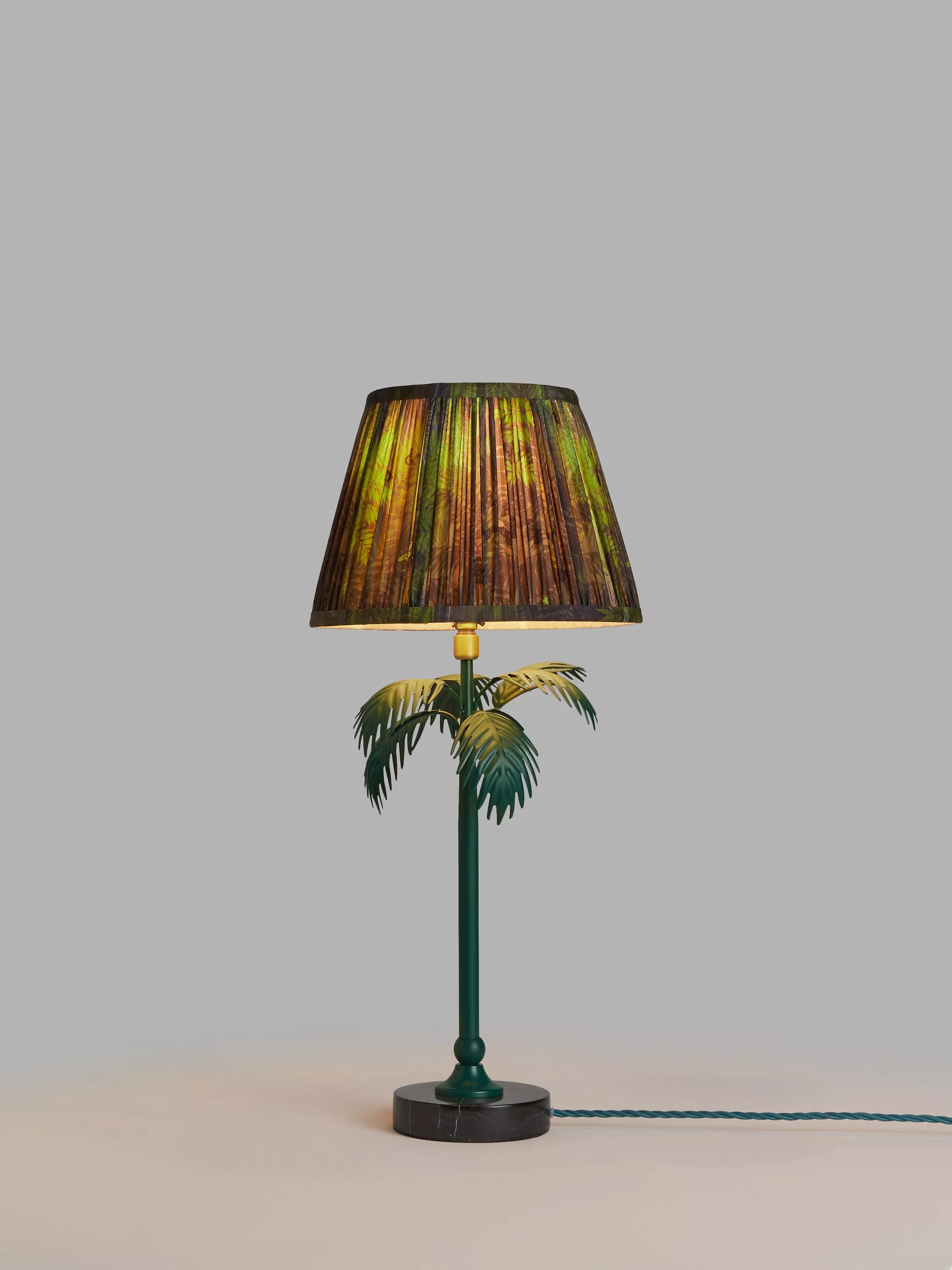 John Lewis Matthew Williamson Palm Metal Marble Lamp Base and Ellwood Tapered Lampshade