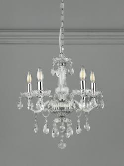 Laura Ashley Harriet Crystal 5 Arm Chandelier Ceiling Light, Clear - view 2, Clear