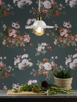 Laura Ashley Beca Ceramic Ceiling Light, Small, Gloss White, Gloss White