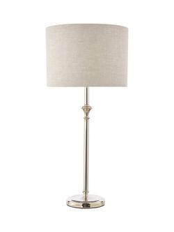 Laura Ashley Highgrove Table Lamp, Polished Nickel, Polished Nickel