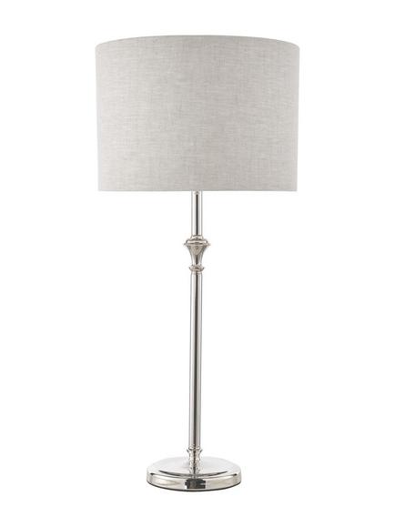 Laura Ashley Highgrove Table Lamp, Polished Nickel - view 2, Polished Nickel